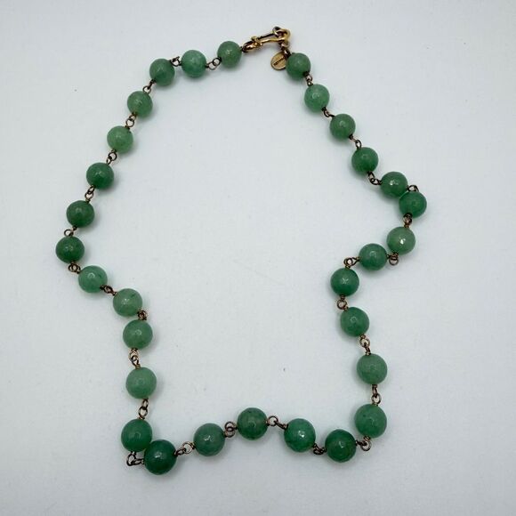 Chan Luu Jewelry - 16" Chan Luu faceted 8mm, jadeite jade and gold over sterling silver necklace!